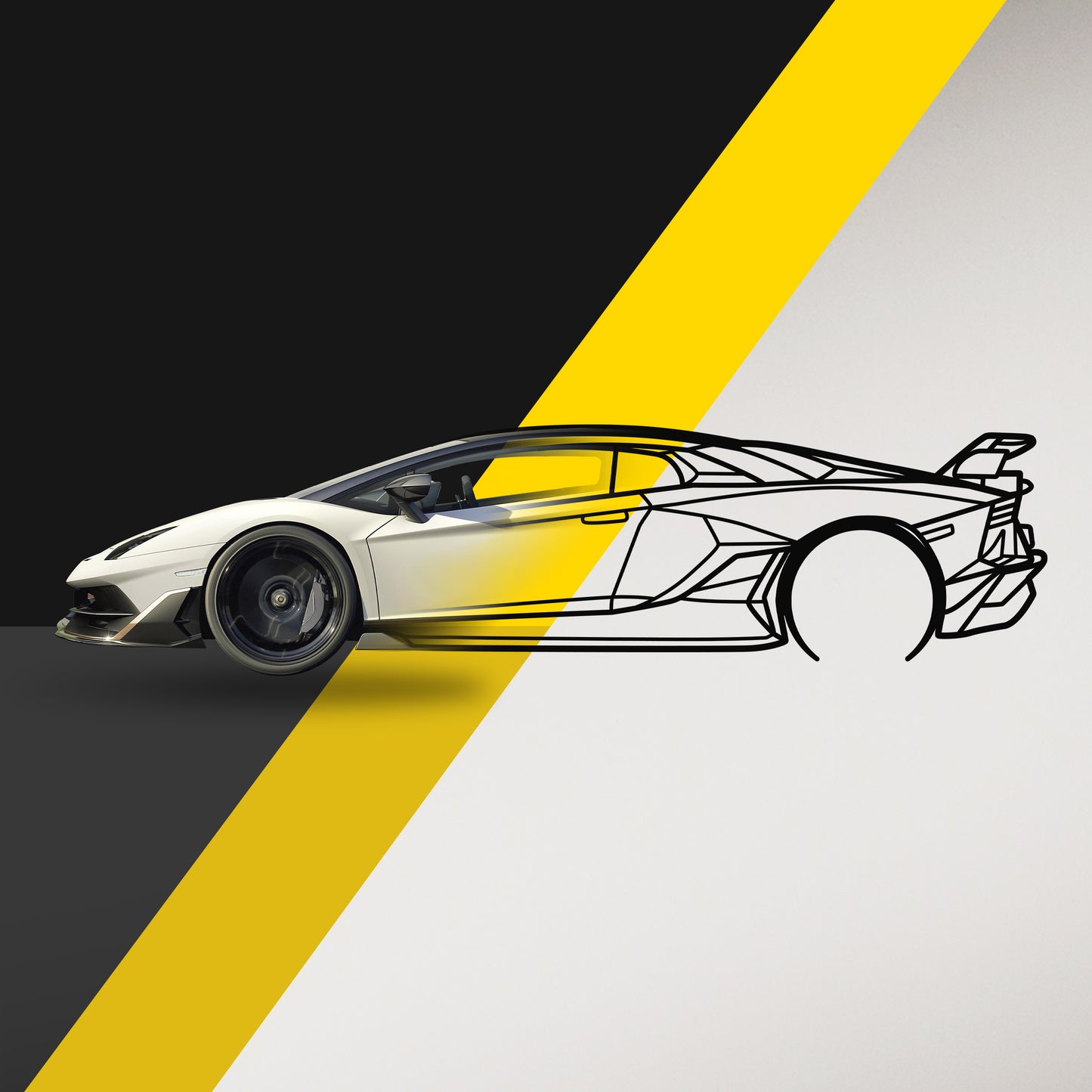 Made for your Ride - Standard Car Silhouette Metal Wall Art