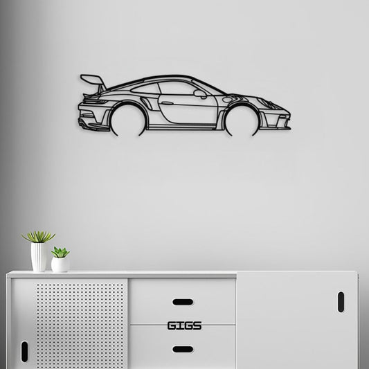 Standard 911 GT3rs Silhouette Metal Wall Art
