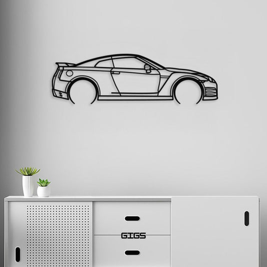 Standard R35 GTR Silhouette Metal Wall Art