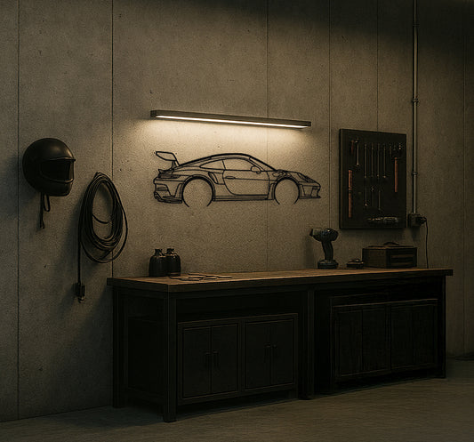Standard 992 GT3rs Silhouette Metal Wall Art