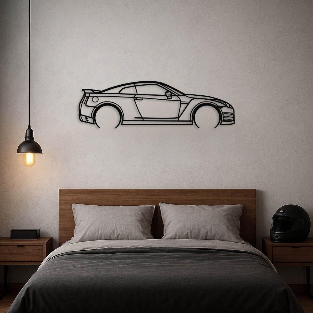 Standard R35 GTR Silhouette Metal Wall Art