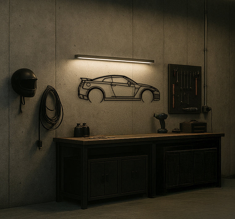Standard R35 GTR Silhouette Metal Wall Art