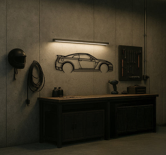 Standard R35 GTR Silhouette Metal Wall Art
