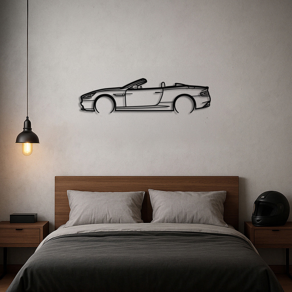 Classic British Grand Tourer Silhouette Metal Wall Art