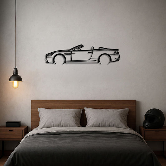 Classic British Grand Tourer Silhouette Metal Wall Art