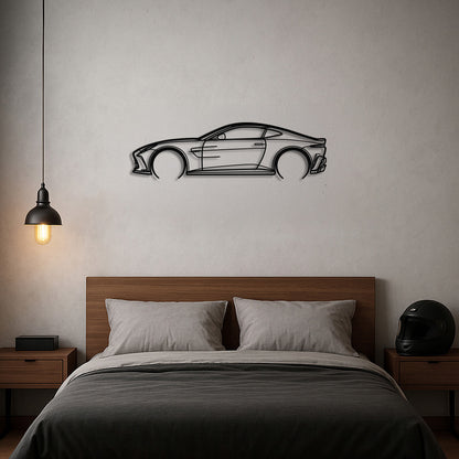 British Grand Touring Coupe Silhouette Metal Wall Art