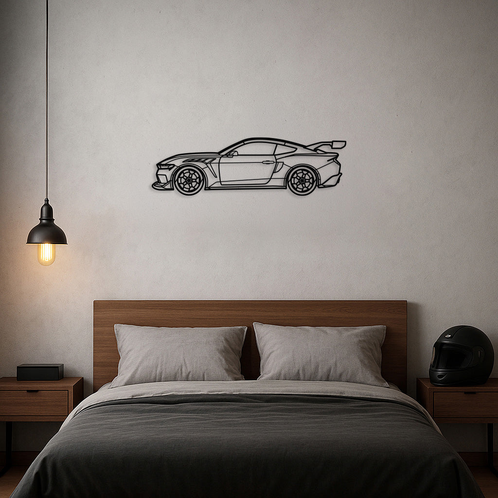 2025 High-Performance American Muscle Car Silhouette Metal Wall Art