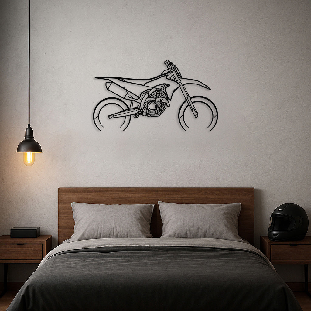 450MX Off-Road Performance Bike Silhouette Metal Wall Art