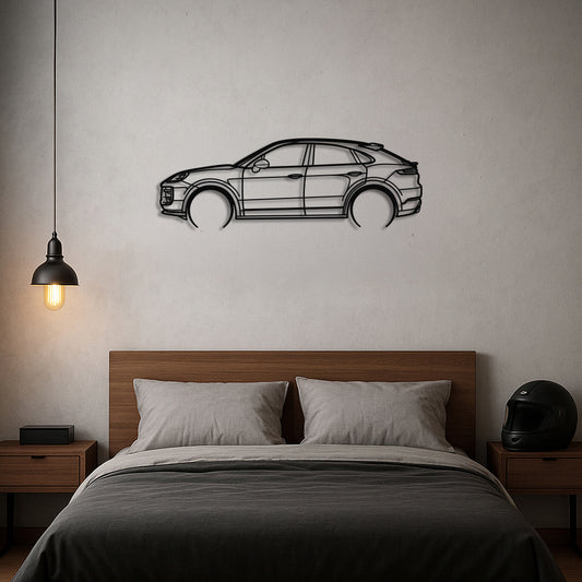 High-Performance Turbocharged SUV Silhouette Metal Wall Art