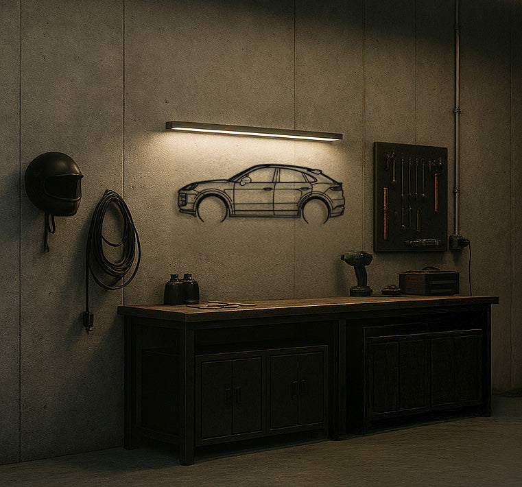 High-Performance Turbocharged SUV Silhouette Metal Wall Art