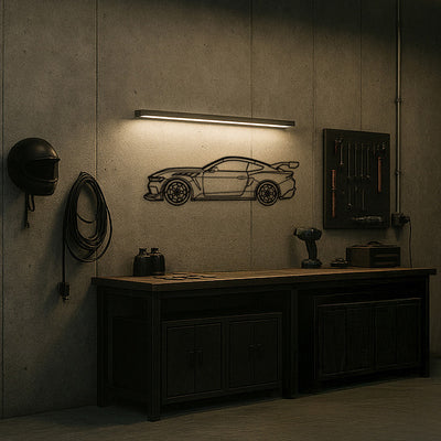2025 High-Performance American Muscle Car Silhouette Metal Wall Art