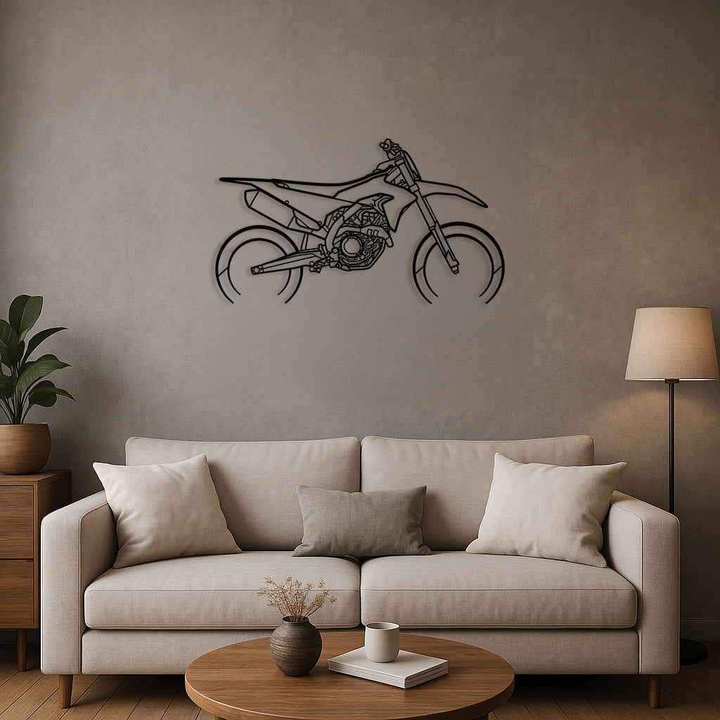 450MX Off-Road Performance Bike Silhouette Metal Wall Art