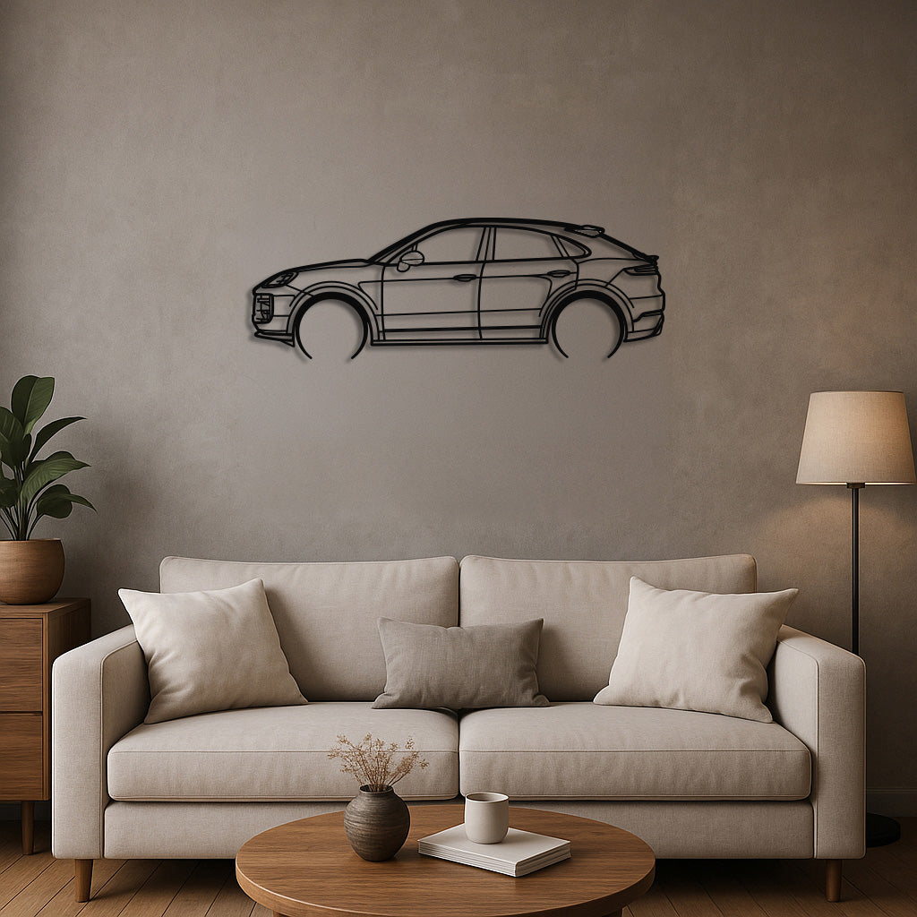 High-Performance Turbocharged SUV Silhouette Metal Wall Art